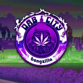 BONGZILLA-Dab City (white/green/purple)